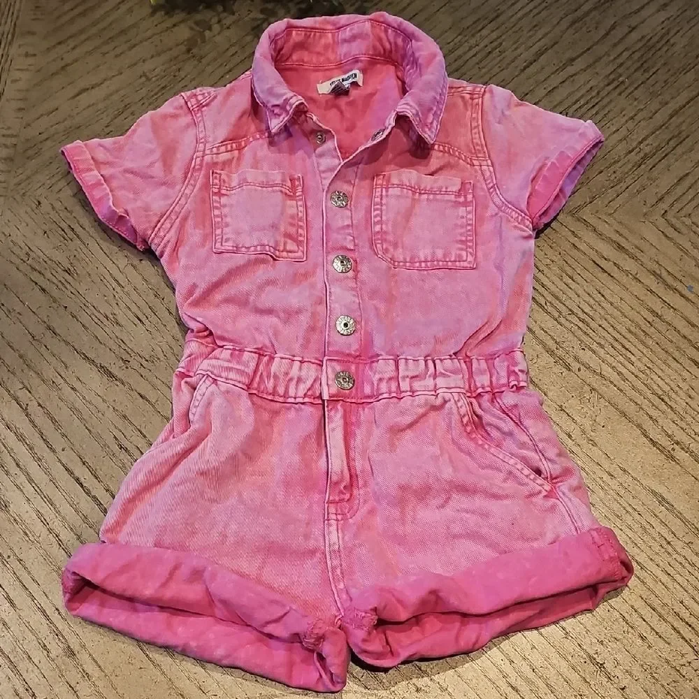 Steve Madden Denim Pink Kids Romper Size 7